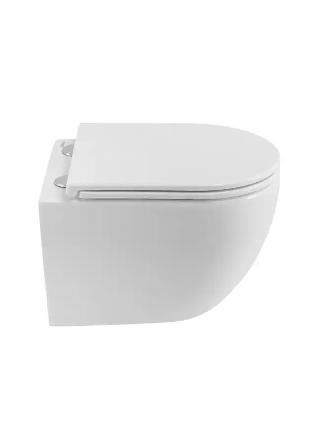 Унитаз подвесной BelBagno COMPATTO BB003CH-TOR/SC безободковый с сиденьем и смывом TORNADO фото 3