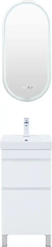 Тумба под раковину Aquanet Слим 40 напольная, белый сатин, 346040 фото 9