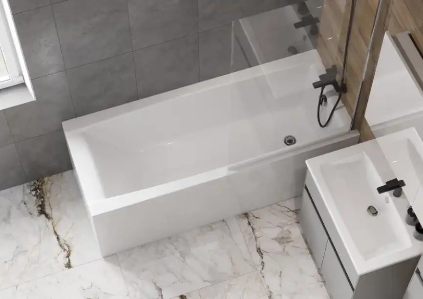 Акриловая ванна Santek Санторини 150х70 прямоугольная белая 1WH302497 фото 7