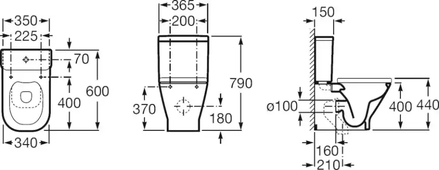 Напольный унитаз Roca The Gap rimless 34273700H, белый фото 7