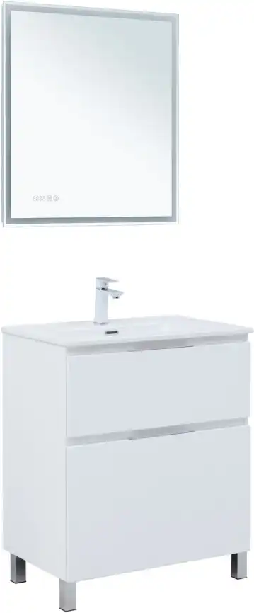 Тумба под раковину Aquanet Алвита New 70 напольная, белый матовый, 344133 фото 7