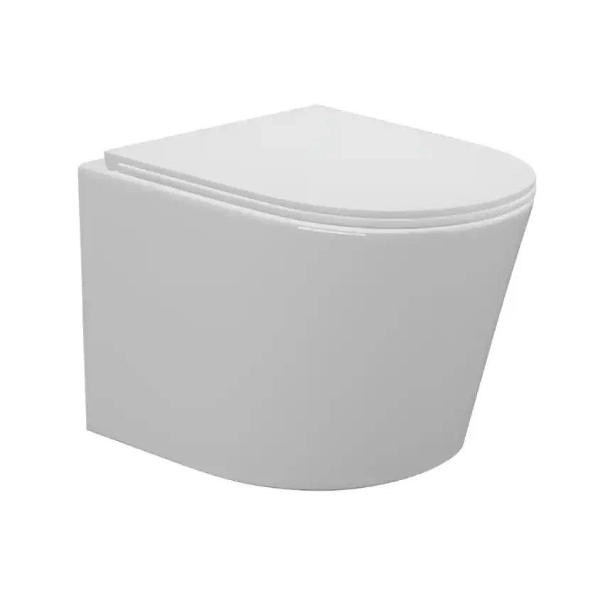 Унитаз подвесной AVS Лемма 801-0033-P-T2-GW безободковый, со смывом Торнадо, белый фото 1