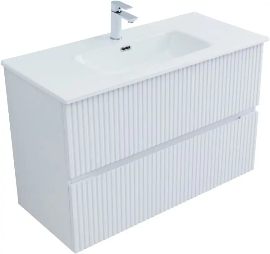 Тумба под раковину Aquanet Джейн 100 белый матовый 313288 фото 8