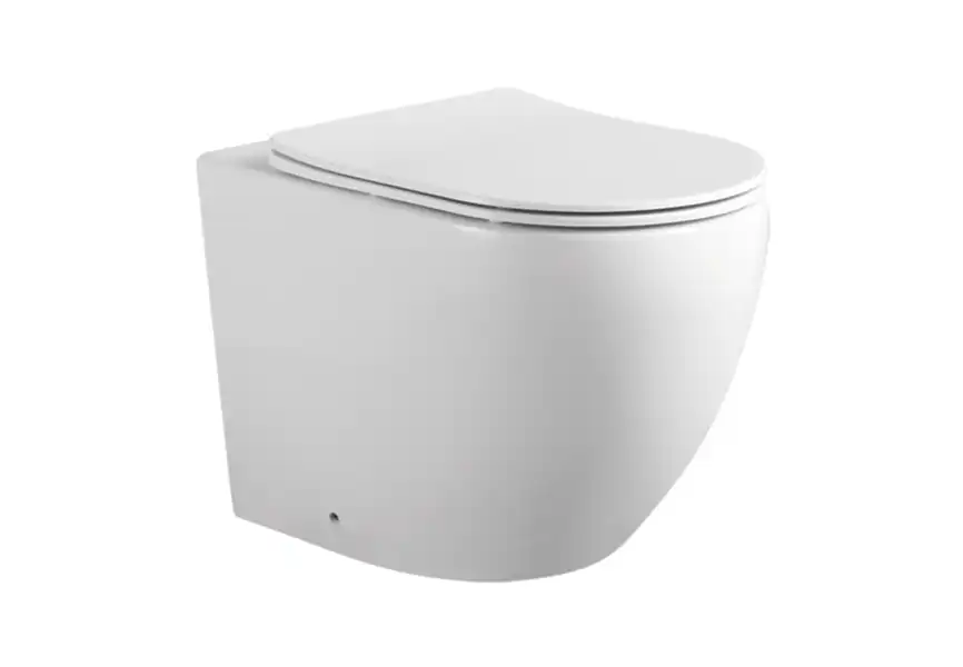 Унитаз напольный приставной Aquatek ЕВРОПA безободковый Q1902-00 560*360*410, горизонтальный выпуск,тонкое сиденье микролифт фото 1