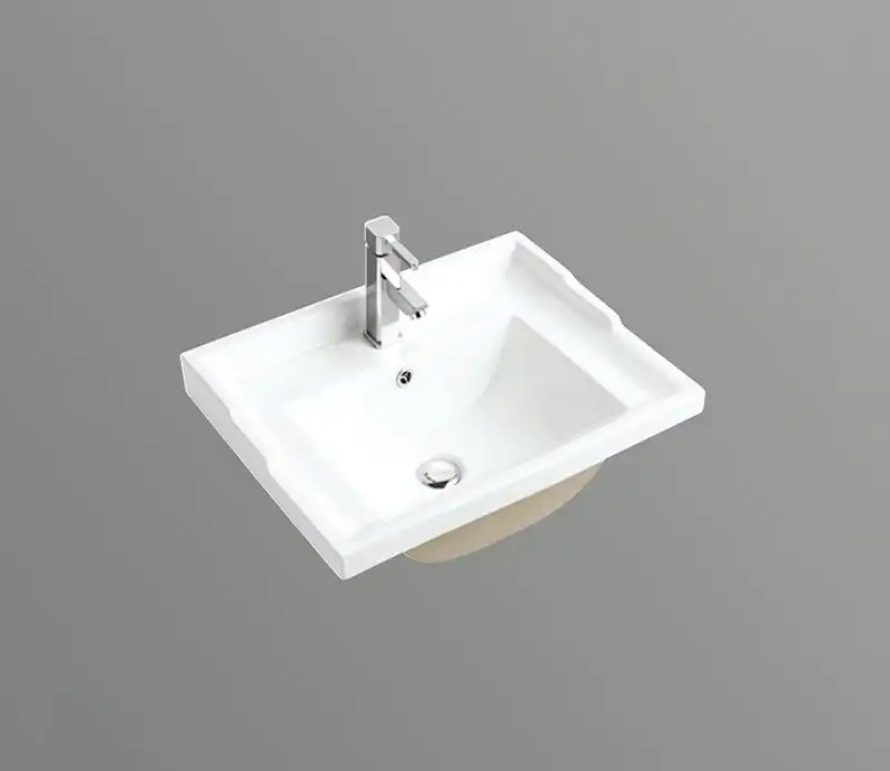 Умывальник CeramaLux 840-60 615х470х200 Полувстраиваемая цвет Белый фото 1