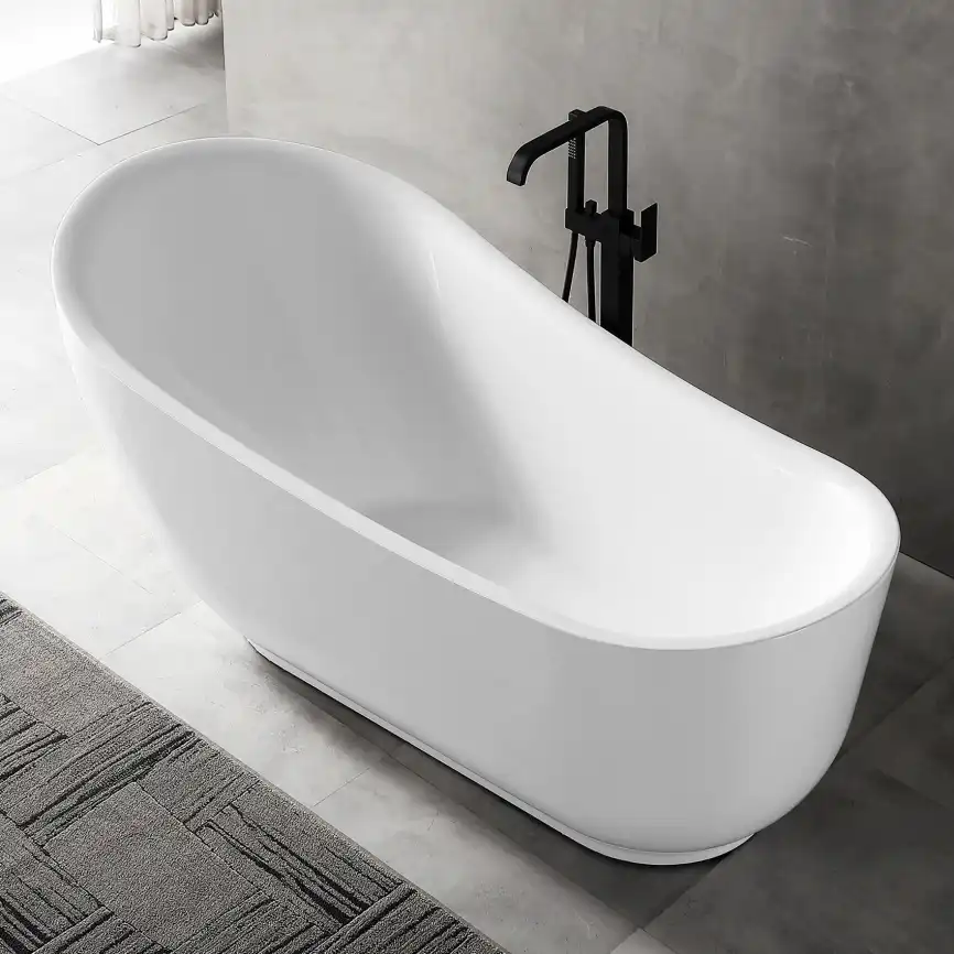 Акриловая ванна Abber 180х89 AB9288, отдельностоящая, Белая глянцевая фото 6