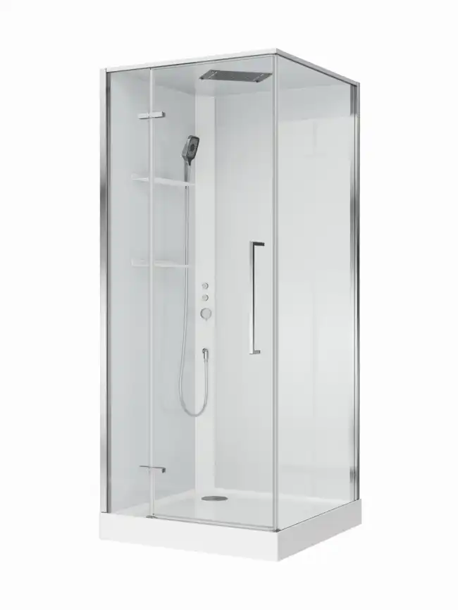 Душевая кабина BelBagno UNO-CAB-A-1-90-C-Cr-Bi-TOP-L , левая, профиль хром фото 4