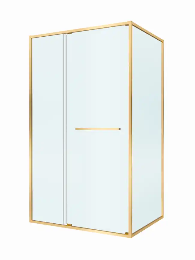 Душевой уголок CEZARES LUX-AH-FS-11-120/90-C-BORO прозрачное стекло, профиль Брашированное золото фото 11