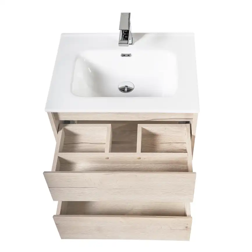 Тумба под раковину BelBagno KRAFT-600-2C-SO-RGB подвесная Rovere Galifax Bianco фото 5