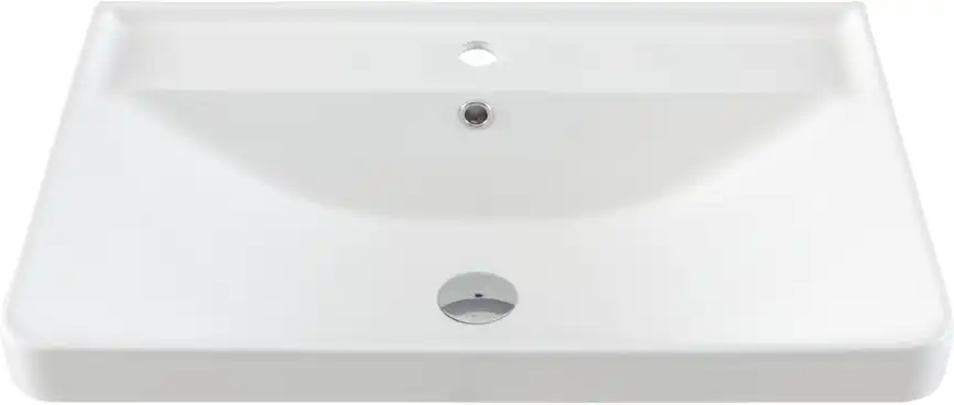 Раковина Aquanet Ирис 70 301804 прямоугольная, Белая глянцевая фото 6