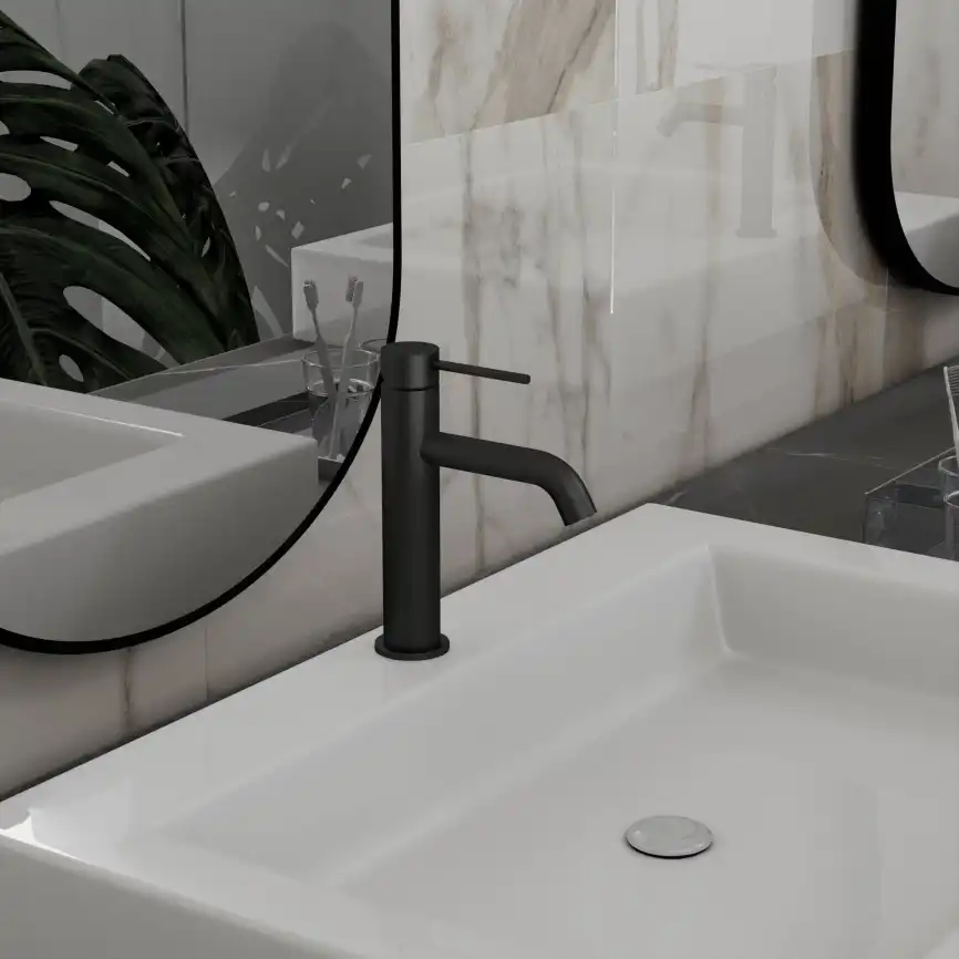 Смеситель для раковины Vincea City VBF-2C1MB однорычажный, черный матовый фото 1