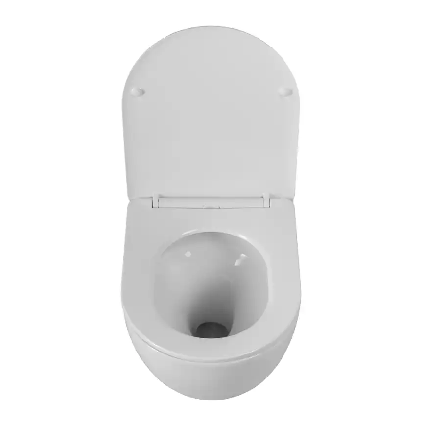 Подвесной унитаз BelBagno SFERA-TOR BB046CH-TOR/SC, безободковый, смыв торнадо с сиденьем микролифт, Белый фото 6