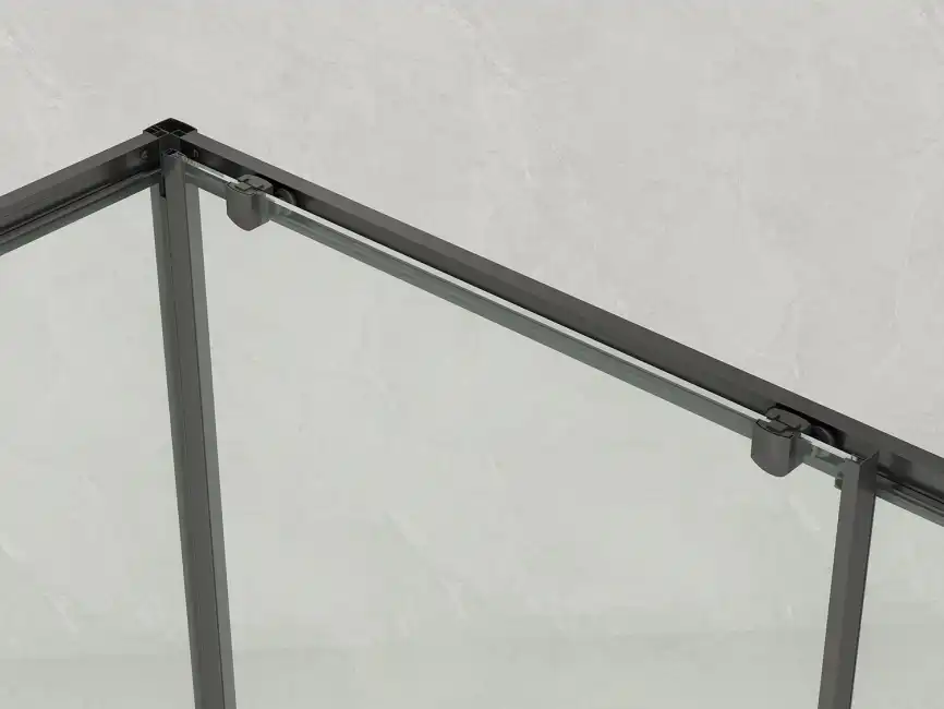 Душевой уголок Loranto 190х80 CS-AB02GG-128, профиль серый матовый, стекло Прозрачное фото 4