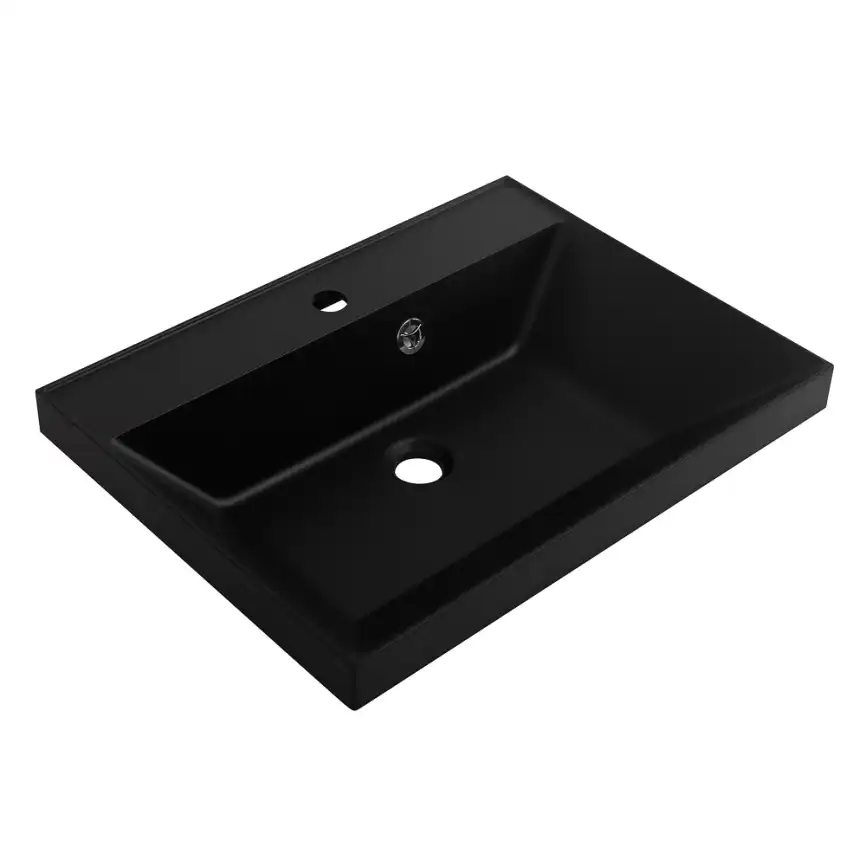 Раковина из искусственного камня BelBagno BB600/450-LV-ART-AST-NERO фото 1