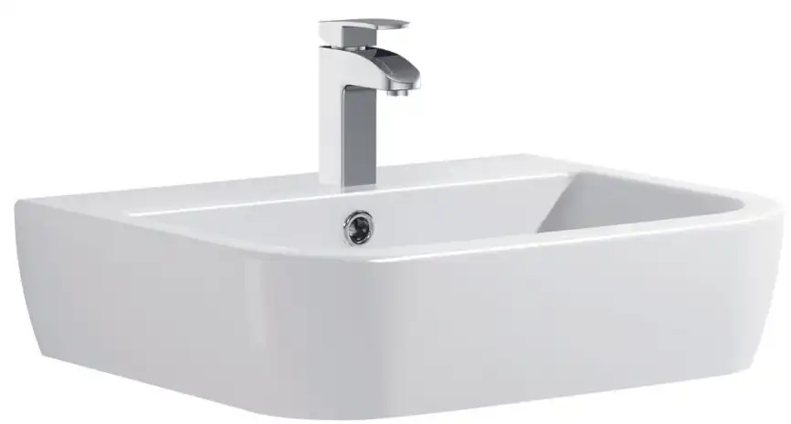 Раковина  Allen Brau Infinity 56х45х19 4.21007.20, Белая глянцевая фото 1