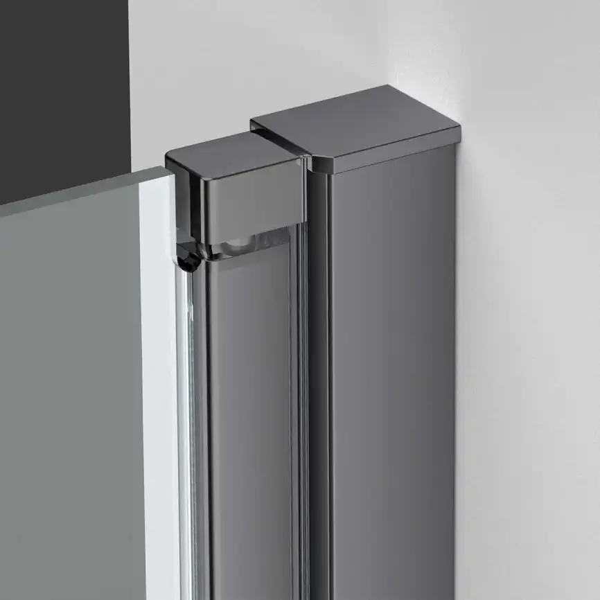 Душевая дверь Vincea Alpha 90 VDP-3AL900CLGM, распашная, профиль вороненая сталь, стекло прозрачное фото 2