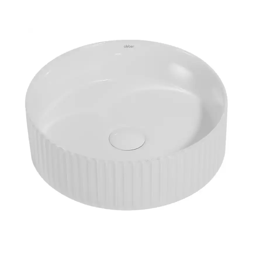 Раковина накладная ABBER BEQUEM 36х36х11,5 AC2111, круглая, белая фото 1