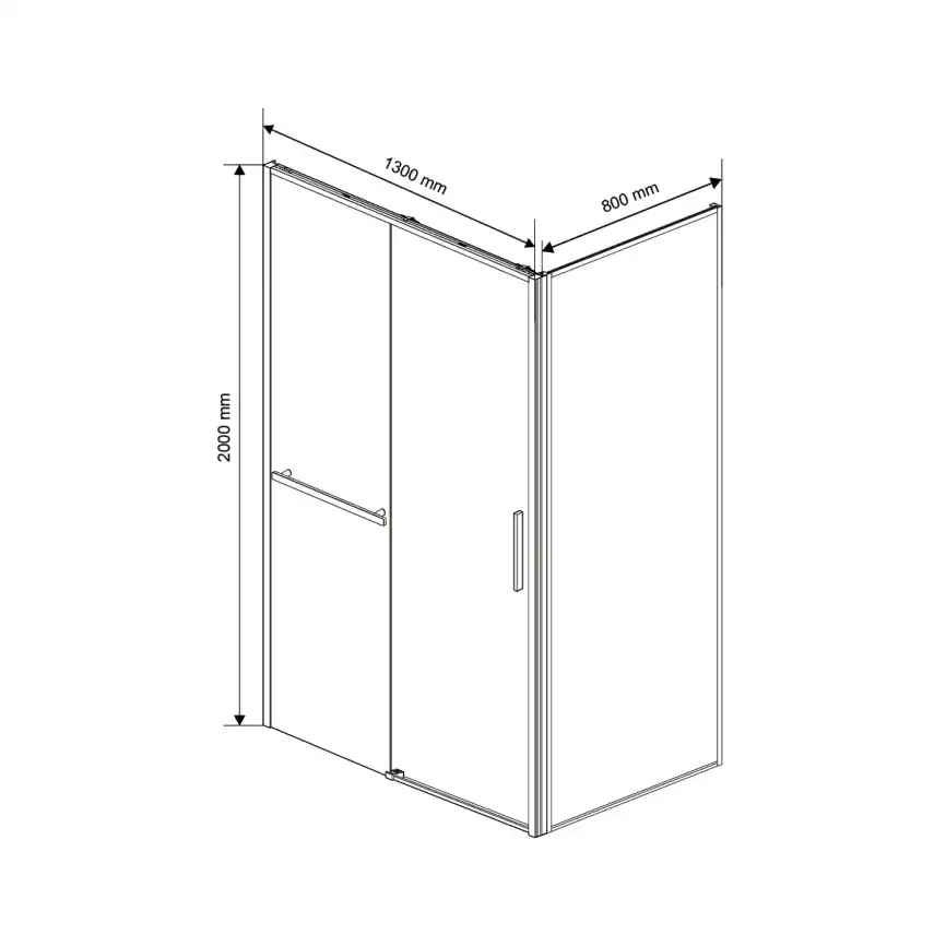 Душевой уголок Vincea Slim Soft 130х80 VSR-1SS8013CLB, дверь раздвижная, профиль черный, стекло прозрачное фото 10
