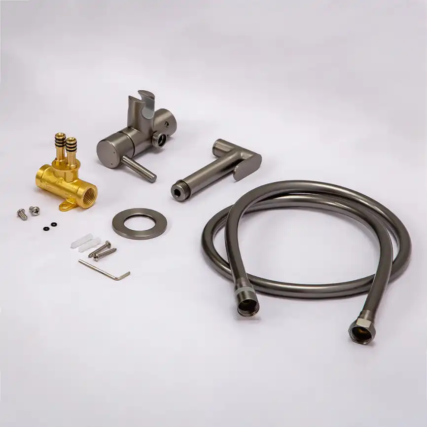 Гигиенический душ со смесителем AVS Slimmer 811-131-GM, оружейная сталь фото 6