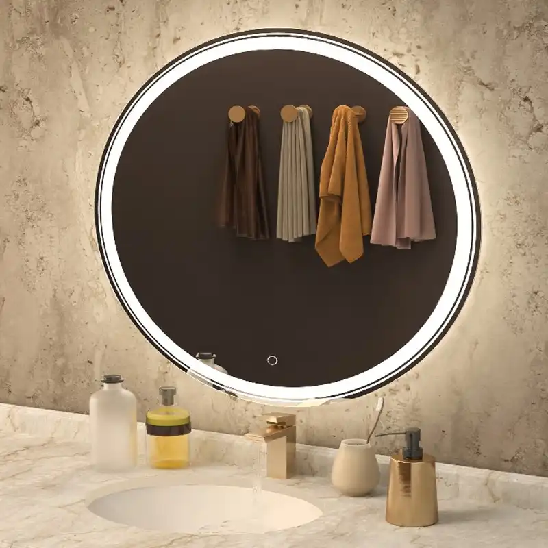 Зеркало Azario Olivia 80х80 CS00066641 с подстветкой, сенсорный выключатель с функцией диммера фото 2