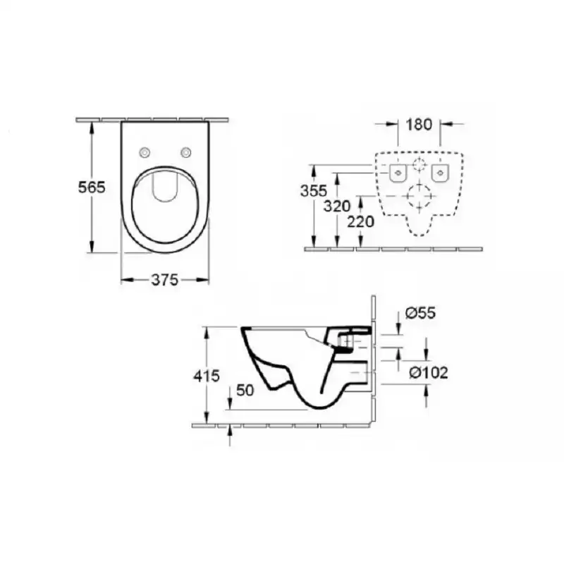 Унитаз подвесной Villeroy&Boch SUBWAY 2.0, безободковый, сиденье микролифт 5614R201 фото 3