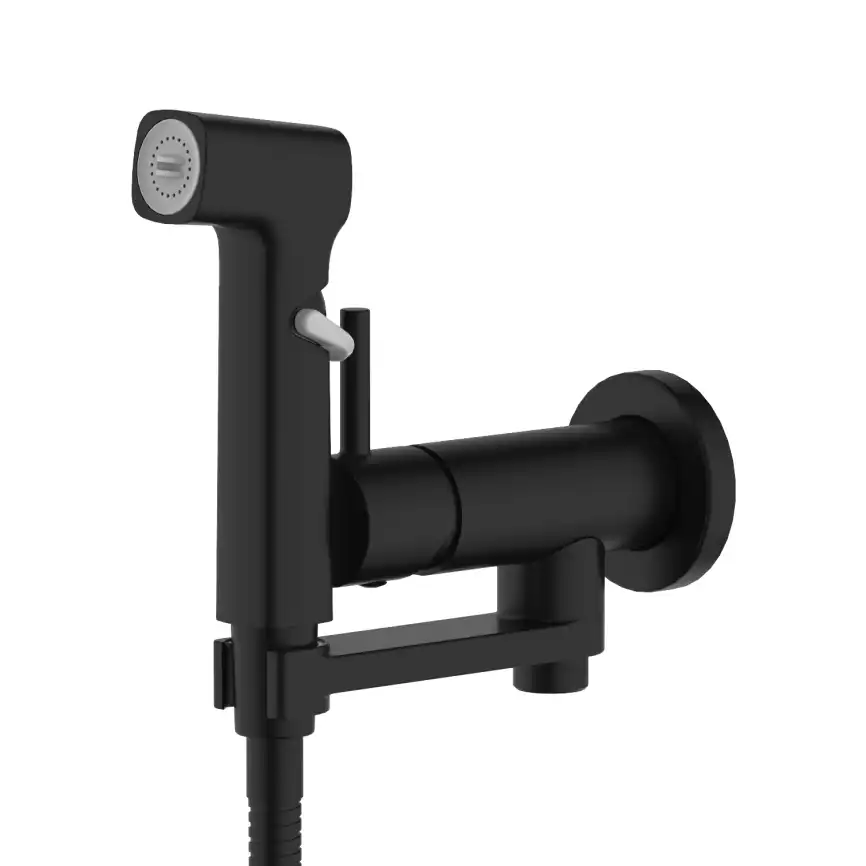 Смеситель с гигиеническим душем Aquatek Ника AQ1819MB, Черный матовый фото 1