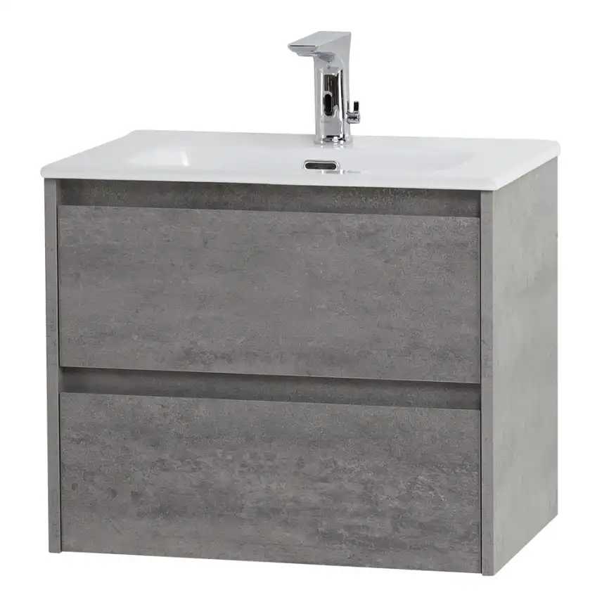 Тумба под раковину BelBagno KRAFT 39-700/390-2C-SO-CG подвесная Cemento Grigio фото 3