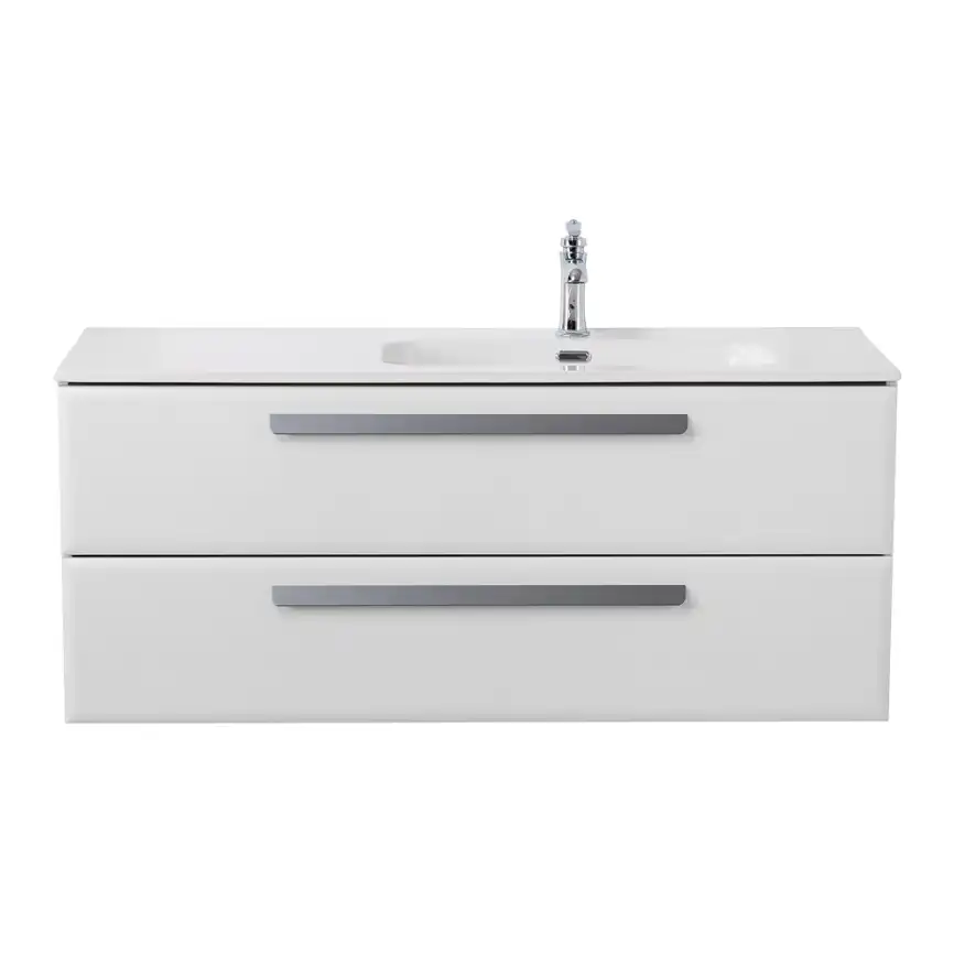 Тумба под раковину Cezares ECO-CER-N 120 см, ECO-CER-N-1200-2C-SO-BL-R (без ручек), Bianco Lucido фото 1