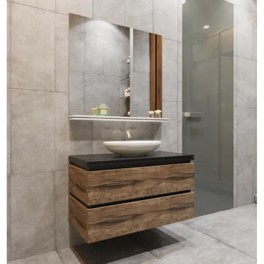 Тумба со столешницей AURA ТРИУМФ 90-2 подвесная Славянский Дуб фото 3