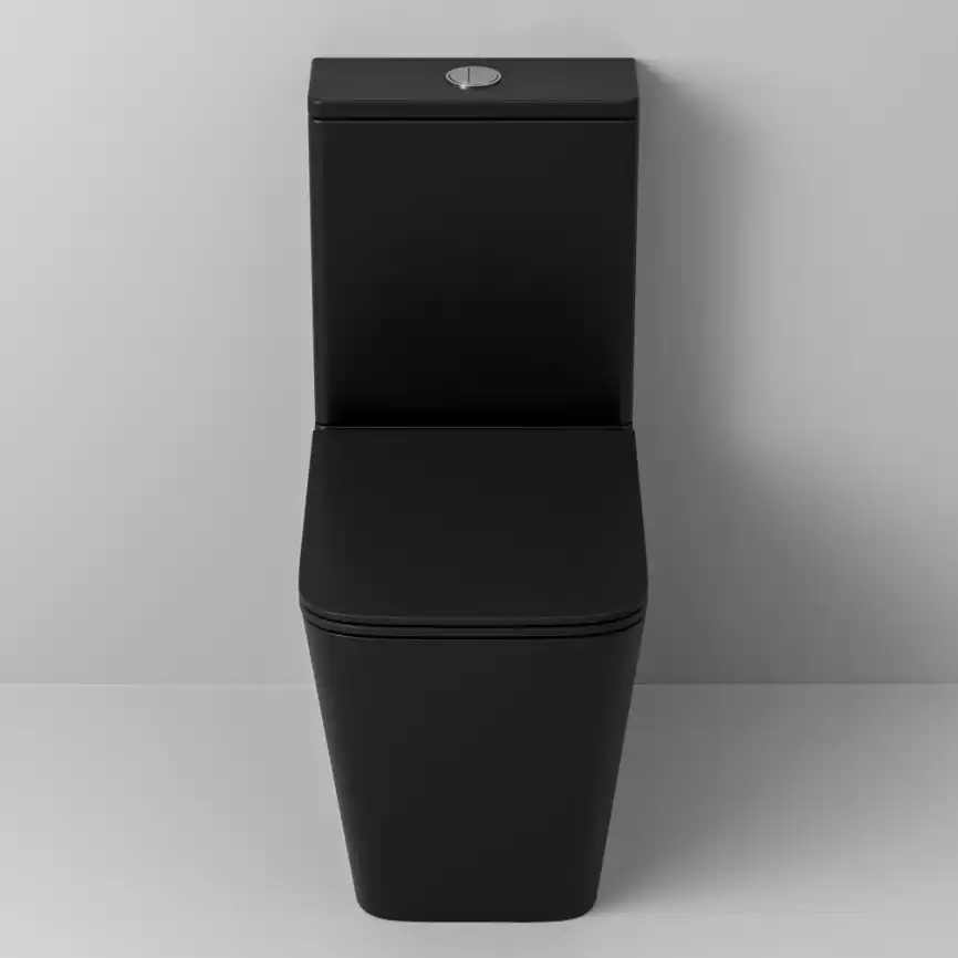 Напольный унитаз Grossman GR-4418BMSQ безободковый, смыв торнадо, Черный матовый фото 2