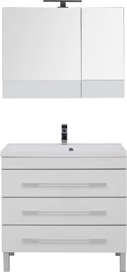 Тумба под раковину Aquanet Верона 90 белый (напольная 3 ящика) 178470 фото 8