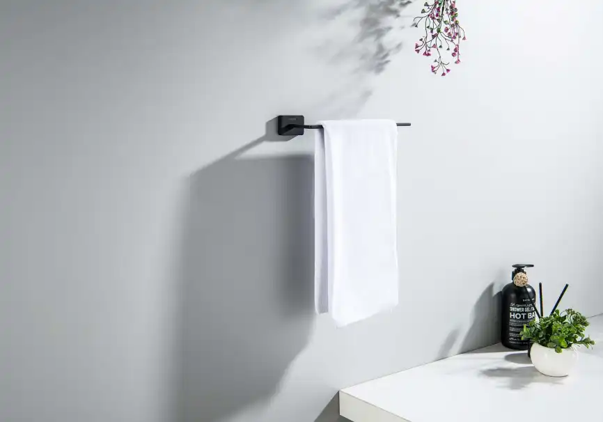 Держатель полотенец Aquatek Либра AQ4319MB, Черный матовый фото 3