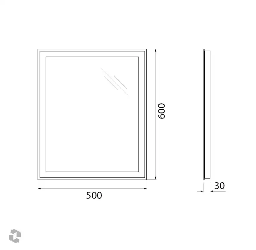 Зеркало BelBagno SPC-GRT-500-600-LED-BTN фото 8