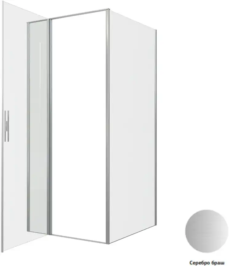 Душевой уголок Allen Brau Priority 90x100 3.31026.BA + 3.31047.BA серебро браш фото 5