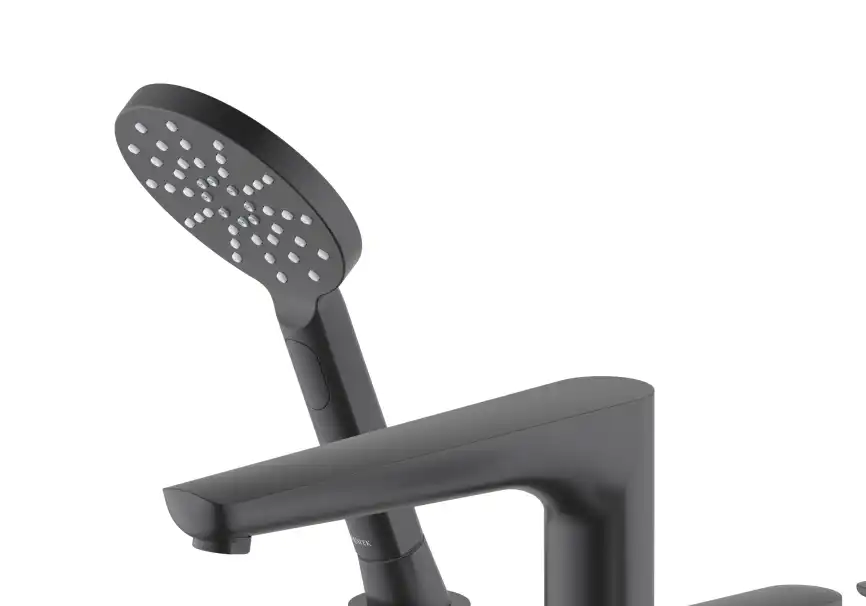 Смеситель на борт ванны Aquatek Бетта AQ1148MB, однорычажный, с внутренней частью, Черный матовый фото 3