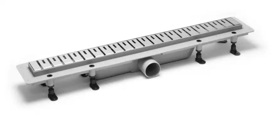 Душевой лоток PlastBrno 55 см, DESIGN 2 SZA2550 с перфарированной решеткой, цвет хром фото 1