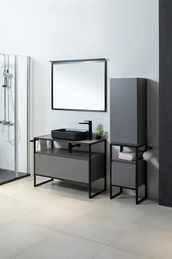 Зеркало Allen Brau Priority 100х75 1.31017.BB с подстветкой, сенсорный выключатель, Черный фото 14
