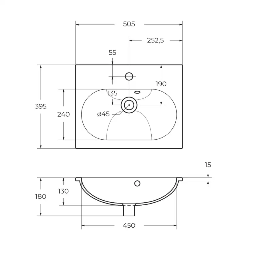Керамическая раковина BelBagno BB1923-500 фото 3
