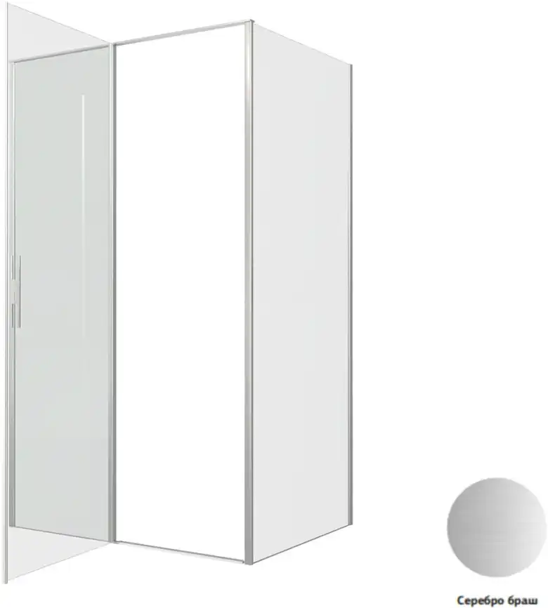 Душевой уголок Allen Brau Priority 120x90 3.31032.BA + 3.31044.BA серебро браш фото 5