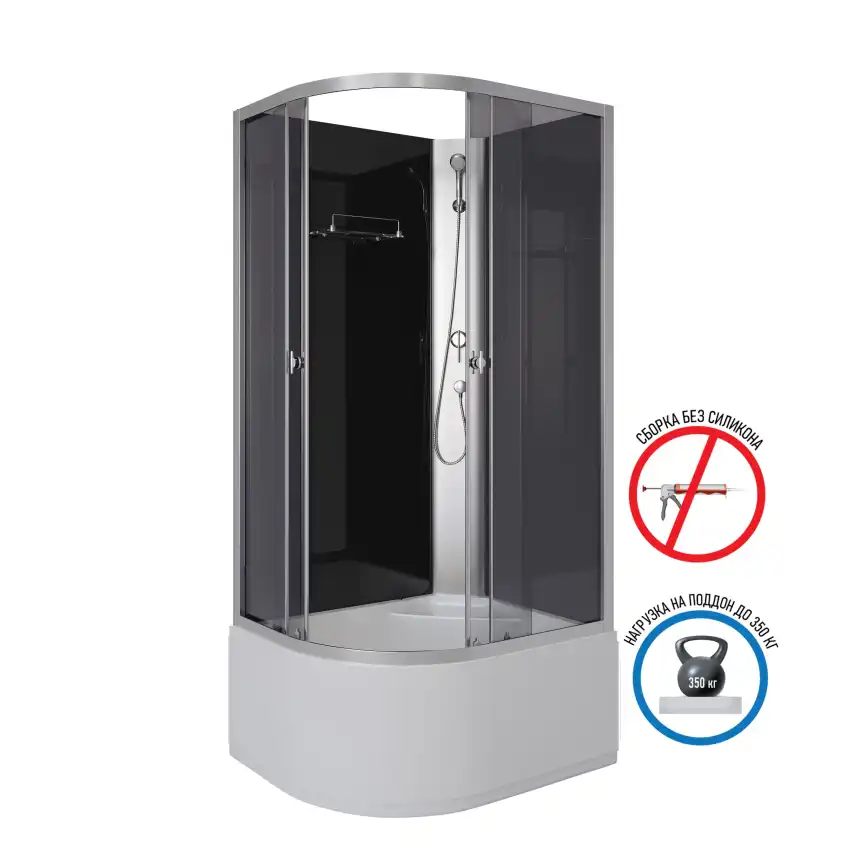 Душевая кабина Niagara Eco 90х70х195 E90/70/40R/TN/BK высокий поддон, без гидромассажа фото 1