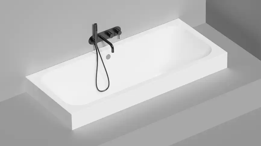 Ванна Salini ORLANDA AXIS 190х80 103221M из материала S-Stone, Белая матовая фото 6