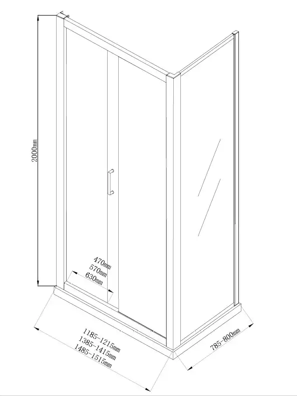 Душевой уголок Aquanet Alfa NAA1131 150x80, прозрачное стекло фото 2