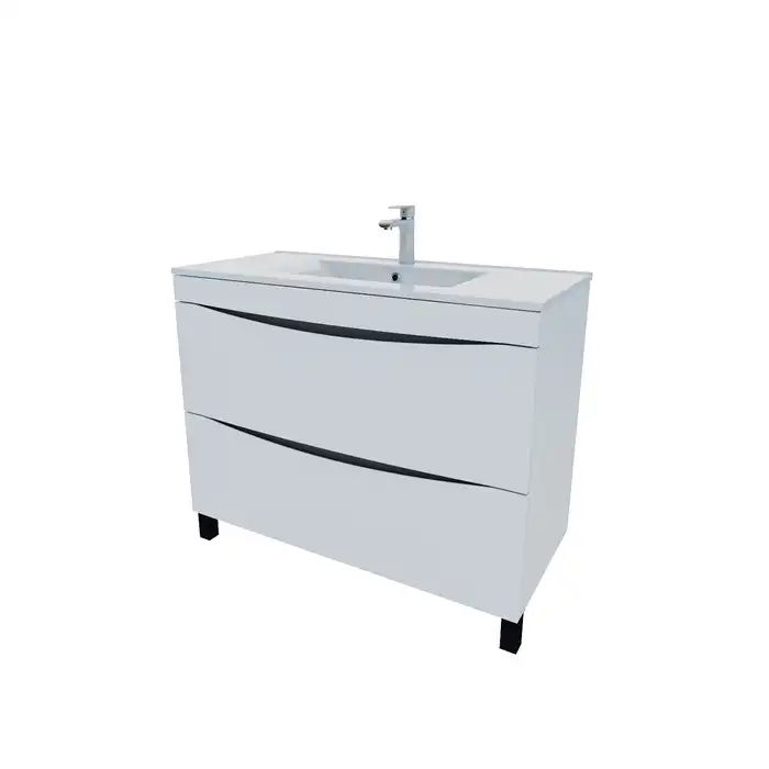 Тумба с раковиной IDDIS Cloud 100, напольная, Белая, CLO10WFi95K фото 2