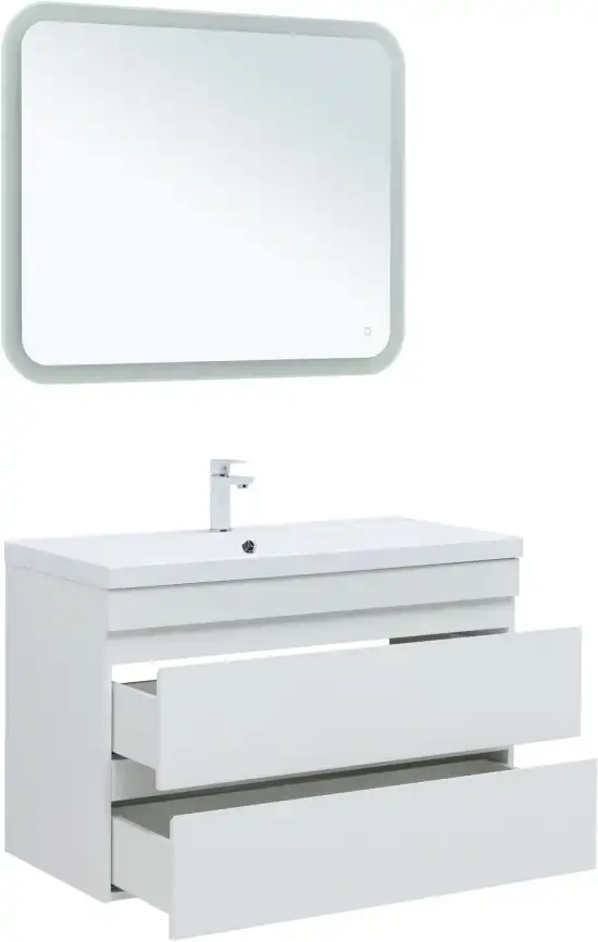 Тумба под раковину Aquanet Нота New 100 белый глянец 335420 фото 6