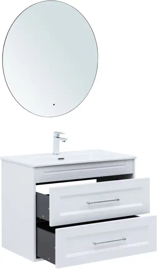 Тумба под раковину Aquanet Бостон new 80 белый сатин, 306368 фото 6