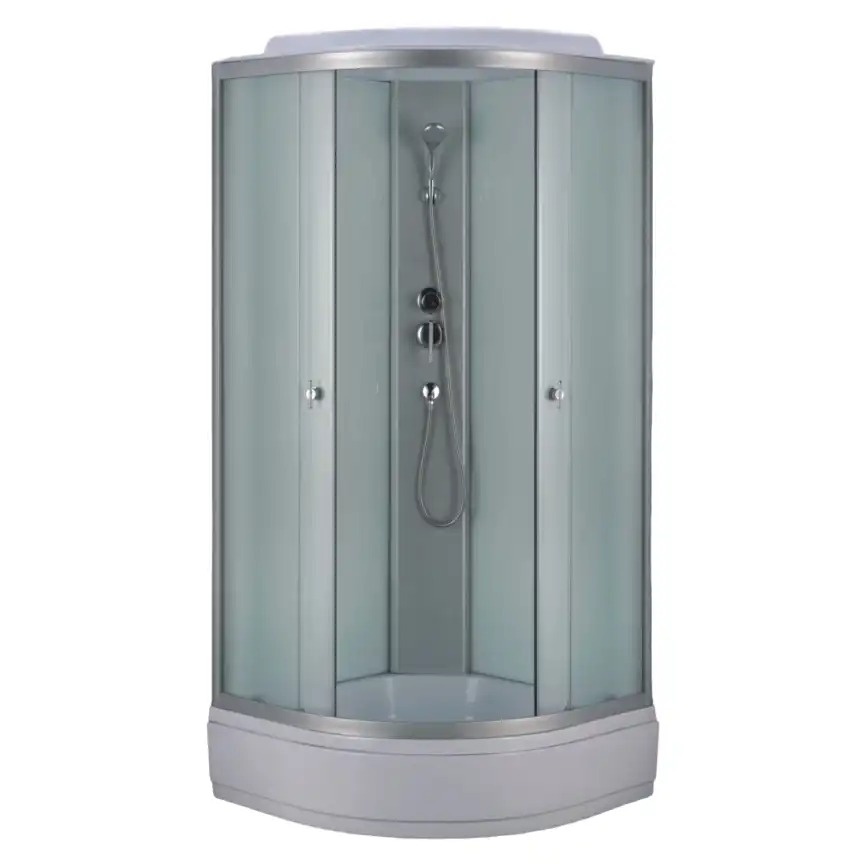 Душевая кабина Loranto 100х100, средний поддон, Матовое стекло, CS-985TM/W-100 фото 1
