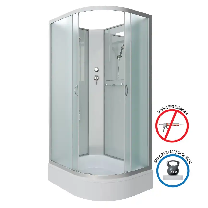 Душевая кабина Niagara Classic 130х90х200 NG-33394-14LBK средний поддон, без гидромассажа, 333944LBK фото 1