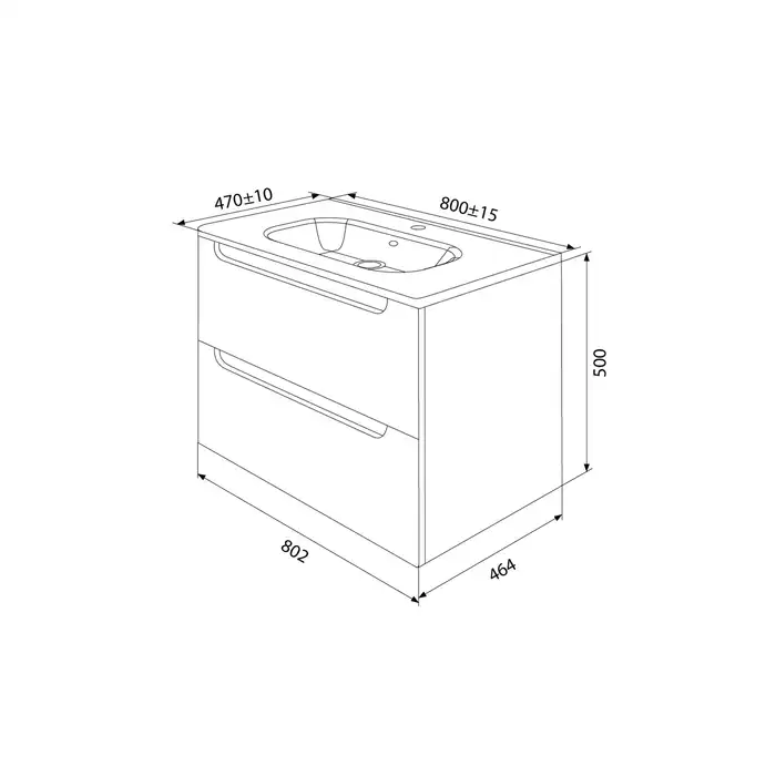 Тумба с раковиной IDDIS Edifice 80, подвесная, Темно-серый, EDI80D0i95K фото 18