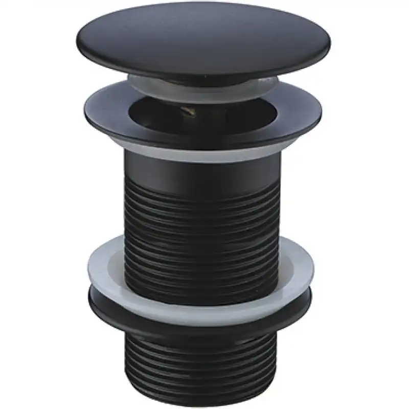 Донный клапан для раковины CeramaLux BB006B без перелива, Черный глянцевый фото 1