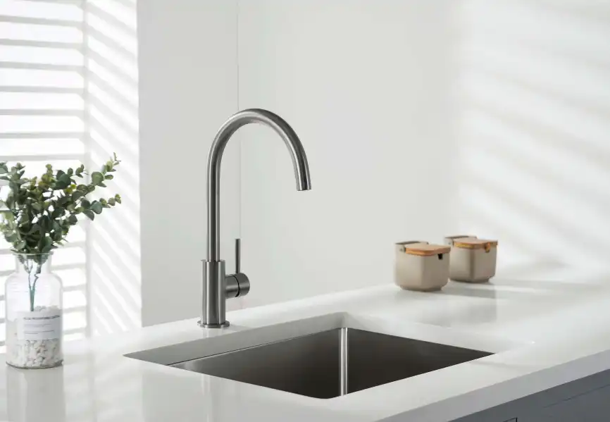 Смеситель для кухни Aquatek Европа AQ1382BGM, Оружейная сталь фото 4